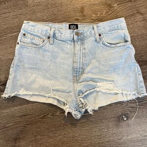 BDG Light Wash Distressed Jean Shorts